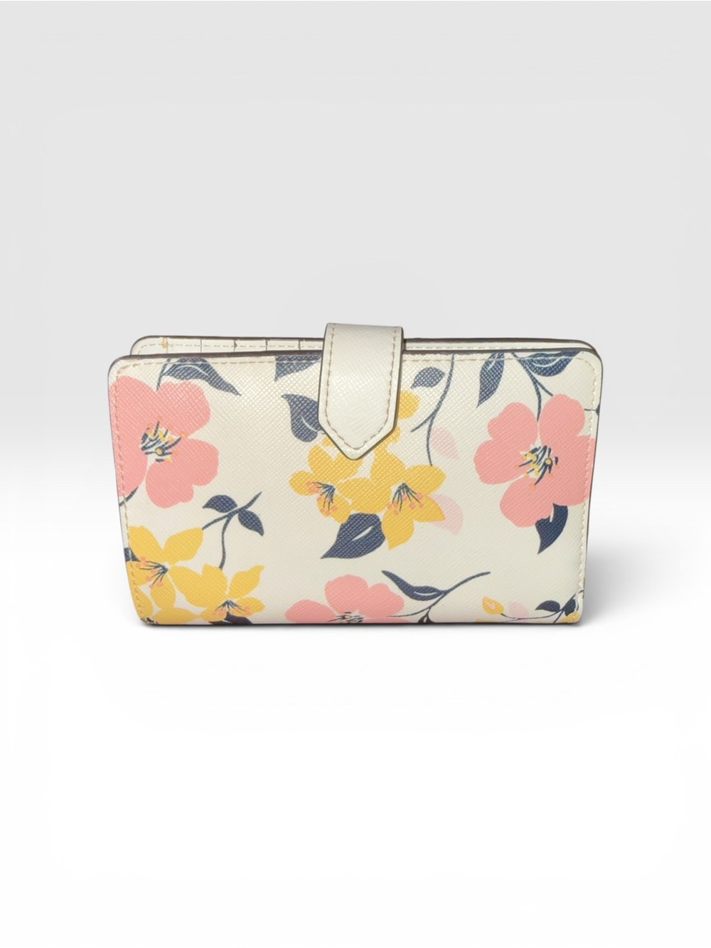 Kate Spade ✨Floral Zip Wallet in Cream with Pink & Yellow Flowers - Picture 2 of 7
